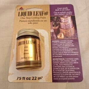 LIQUID LEAF Brass Bronze .75oz #6150 Metallic Finish PLAID One Step Leafing